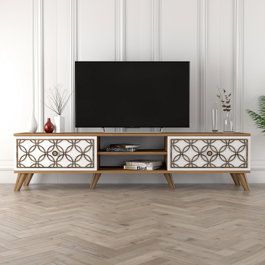 Hanah Home Soporte para TV Nogal y Blanco